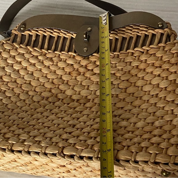 Vintage Zenith straw leather trim bag - Picture 8 of 13